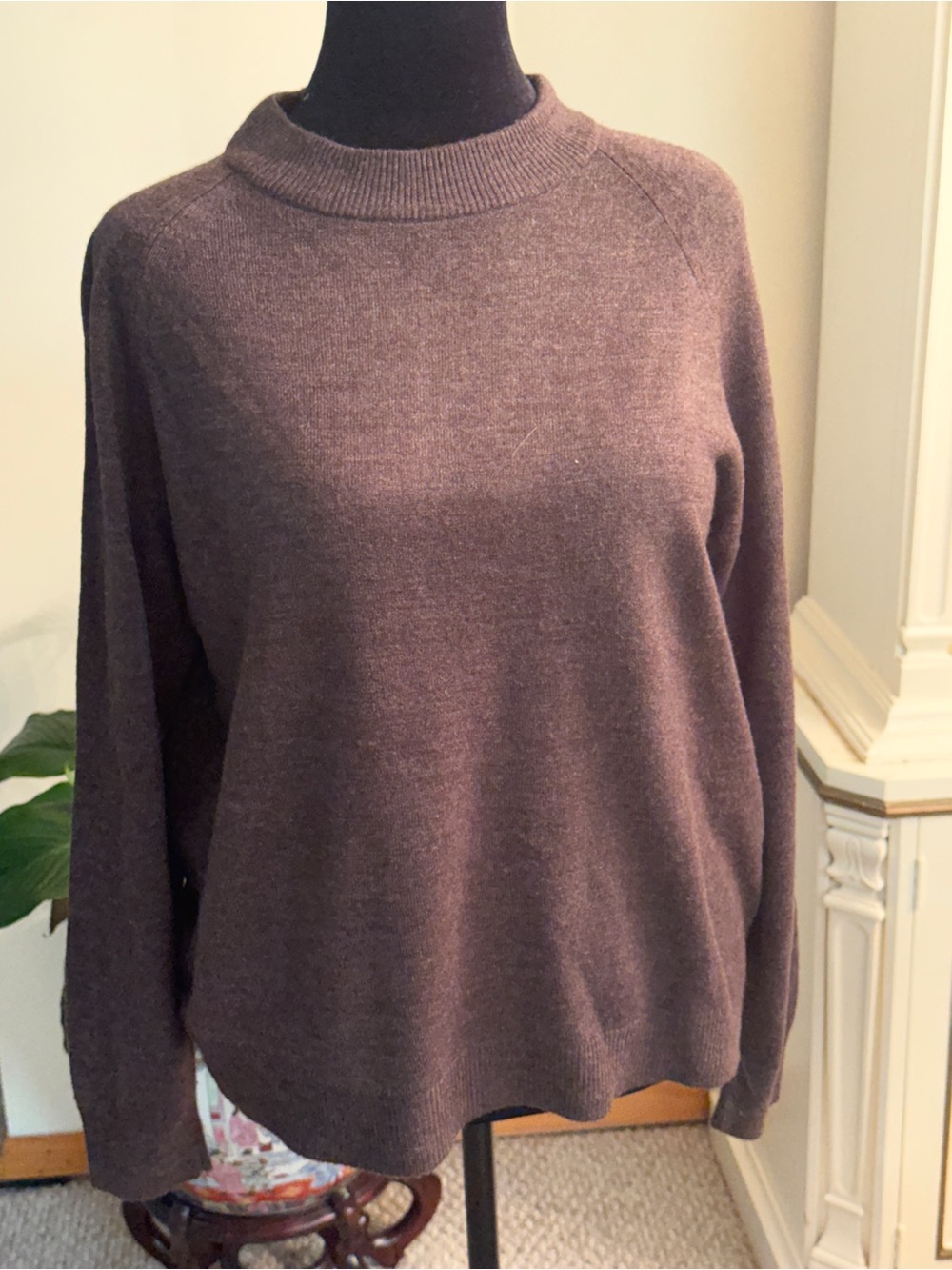 Mercer Street Studio Women's Scoopneck Sweater in Taupe Brown